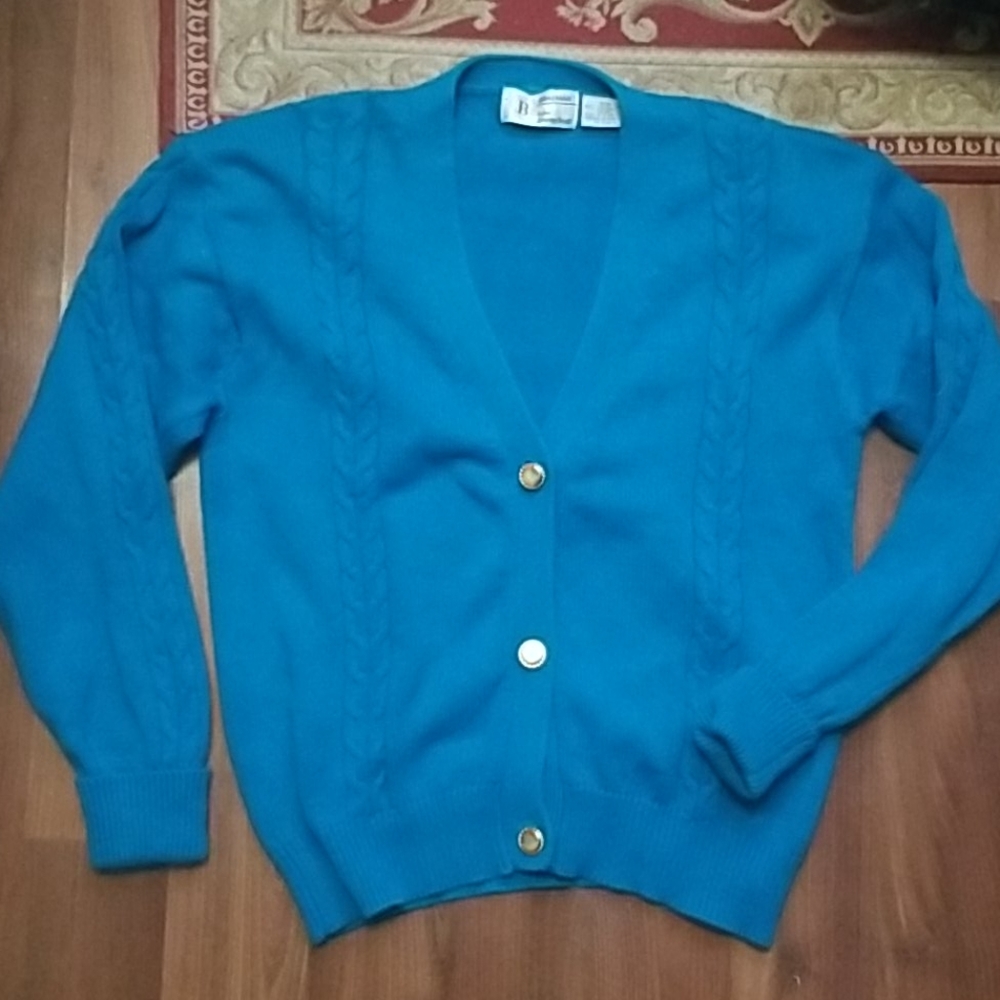 Braemar by Jeremy Scott Vintage Blue Cardigan